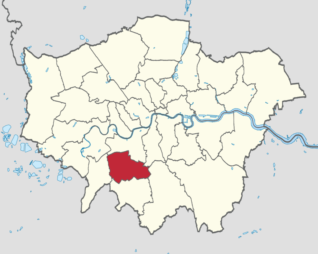 The location of Merton Escorts