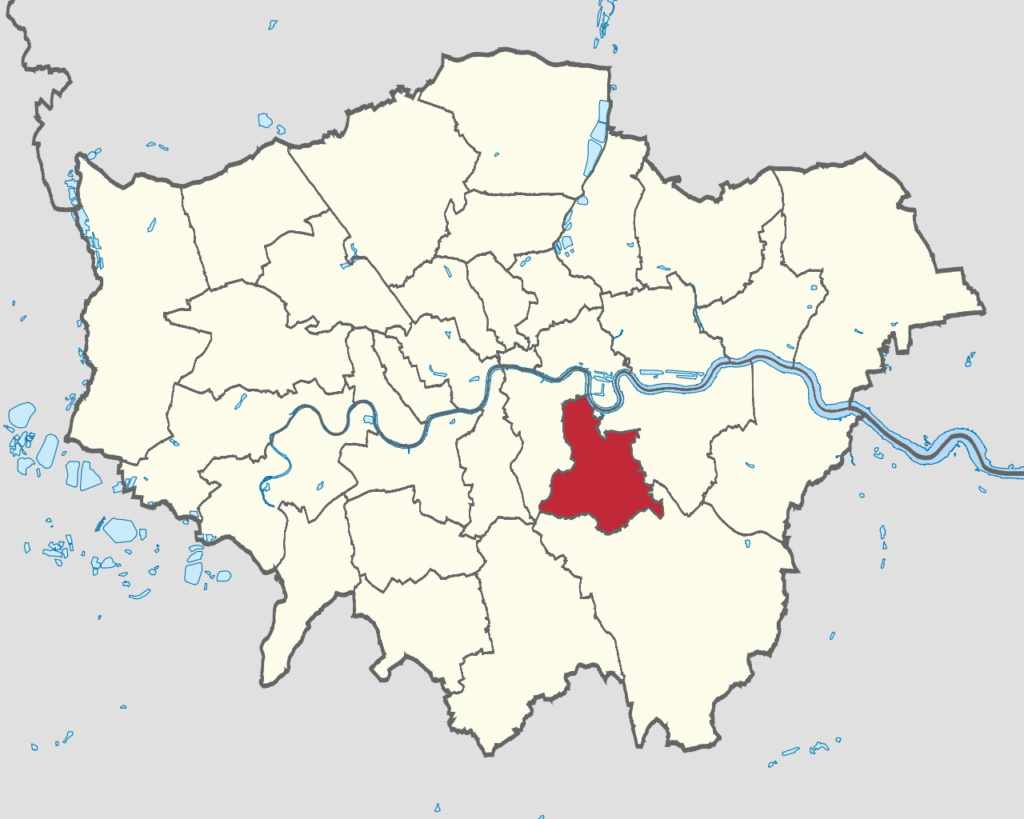 The location of Lambeth Escorts